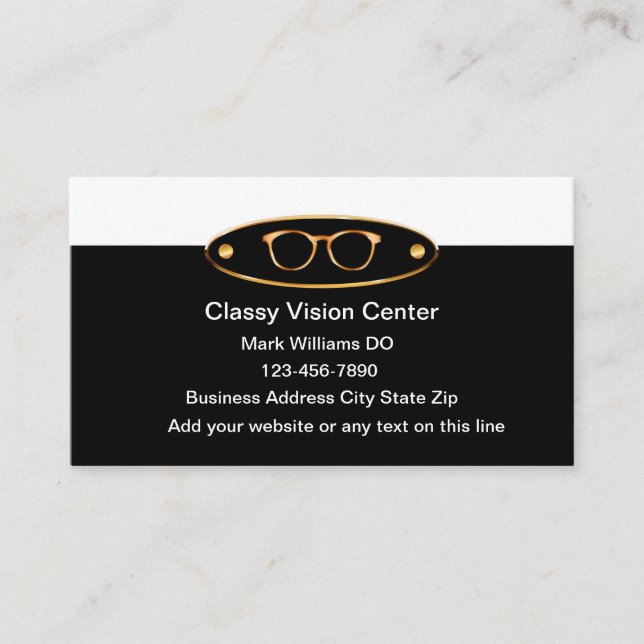 Visitenkarten für Classy Eye Doctor Vision Center Visitenkarte (Vorderseite)
