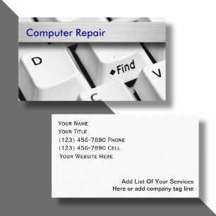 Visitenkarten für Computer Visitenkarte