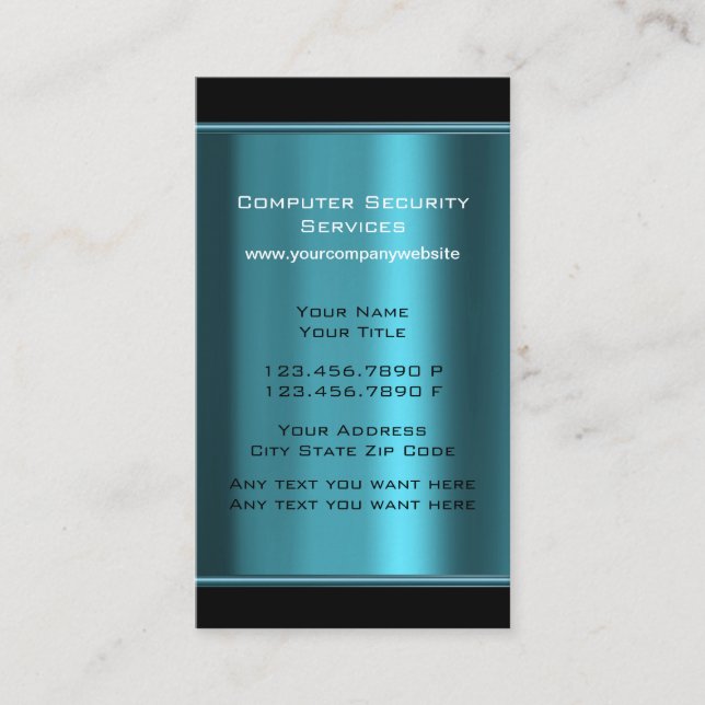 Visitenkarten für Coole Computer Visitenkarte (Vorderseite)