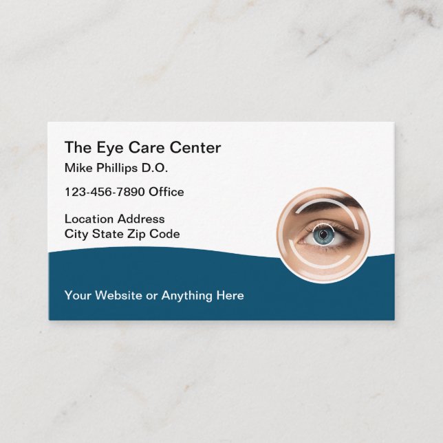 Visitenkarten für Eye Care Doctor Visitenkarte (Vorderseite)