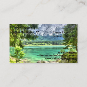 Visitenkarten für Ferienhausvermietung am Cabin Mo Visitenkarte