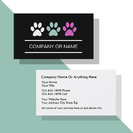 Visitenkarten für Haustiere Visitenkarte