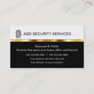 Visitenkarten für klassische Sicherheit Visitenkarte