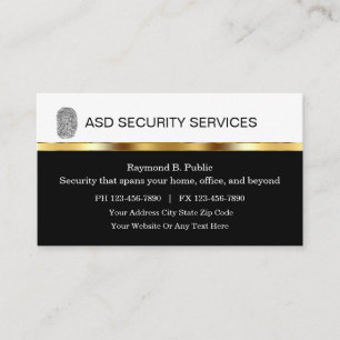 Visitenkarten für klassische Sicherheit Visitenkarte