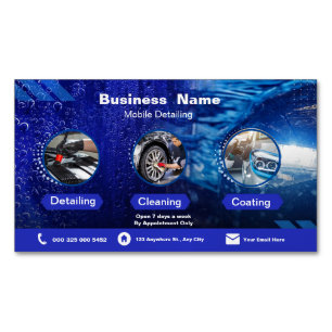 Visitenkarten für Kraftfahrzeuge im Detail Magnetische Visitenkarte