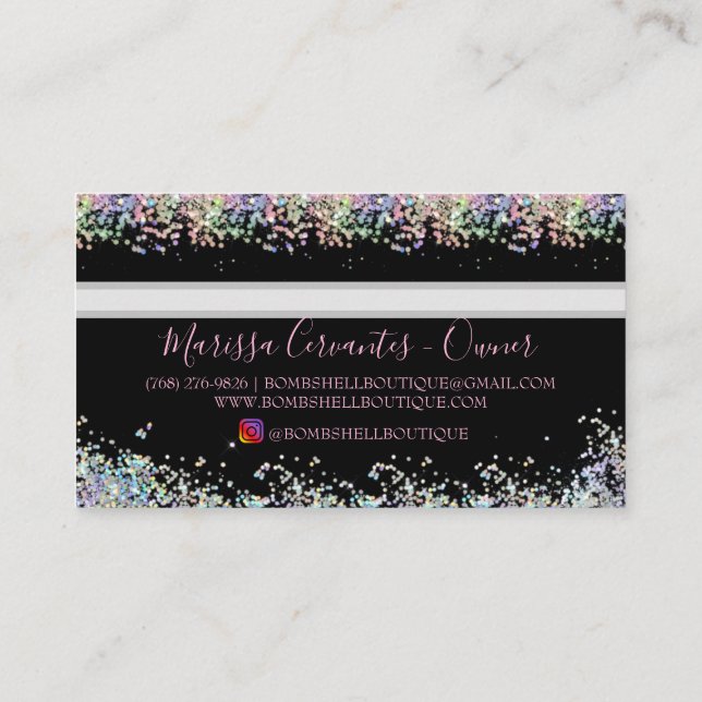 Visitenkarten für Kreditkarten Visitenkarte (Rückseite)