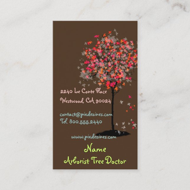 Visitenkarten für Landschaftsarchitekten Visitenkarte (Vorderseite)