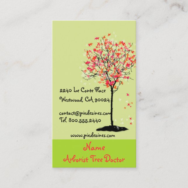 Visitenkarten für Landschaftsarchitekten Visitenkarte (Vorderseite)