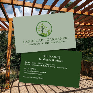 Visitenkarten für Landschaftsgärtner | Professione Visitenkarte
