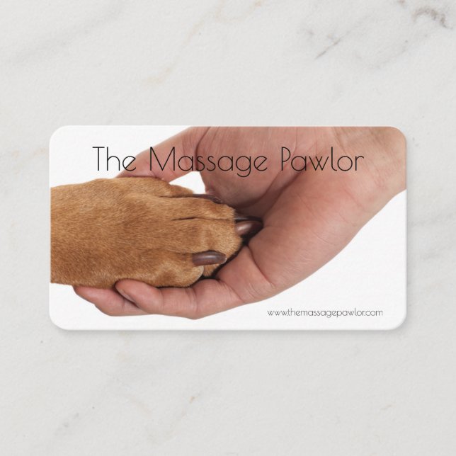 Visitenkarten für Massage Pawlor Visitenkarte (Vorderseite)