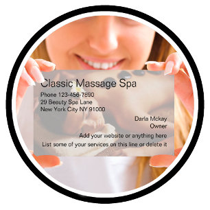 Visitenkarten für Massage-Schönheit-Spa Visitenkarte