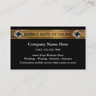 Visitenkarten für mobiles Autodetailing Visitenkarte