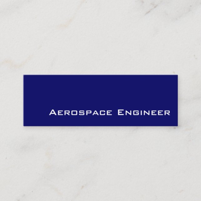 Visitenkarten für Navy White Aerospace Engineer Mini Visitenkarte (Vorderseite)