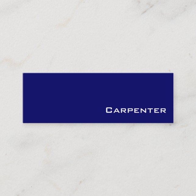 Visitenkarten für Navy White Carpenter Mini Visitenkarte (Vorderseite)