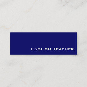 Visitenkarten für Navy-White-English-Lehrer Mini Visitenkarte