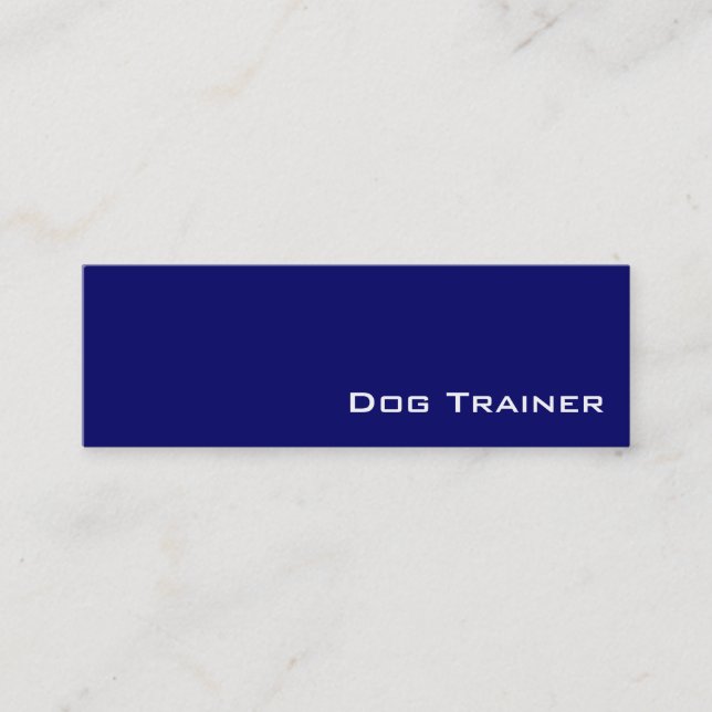 Visitenkarten für Navy-White-Hund-Trainer Mini Visitenkarte (Vorderseite)
