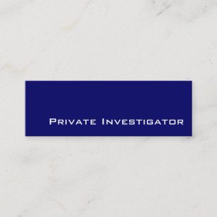Visitenkarten für Navy-White-Private-Investigators Mini Visitenkarte