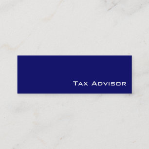 Visitenkarten für Navy White Tax Advisor Mini Visitenkarte