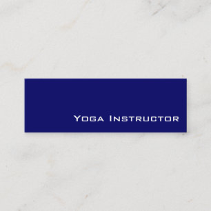 Visitenkarten für Navy White Yoga Instructor Mini Visitenkarte