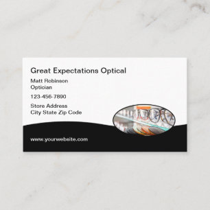 Visitenkarten für Optiker im Optikfachgeschäft Visitenkarte
