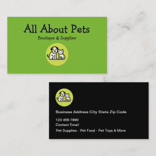 Visitenkarten für Pet-Boutique und -Zubehör Visitenkarte