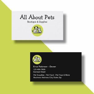 Visitenkarten für Pet-Boutique und -Zubehör Visitenkarte