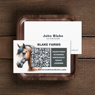 Visitenkarten für Pferde mit QR Code Visitenkarte