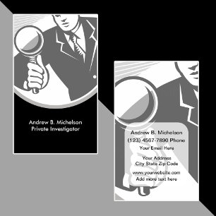 Visitenkarten für Privatdetektive Visitenkarte