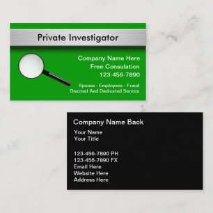 Visitenkarten für private Ermittler Visitenkarte