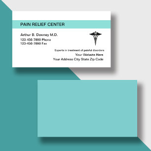 Visitenkarten für Schmerzlinderung Medizin Visitenkarte