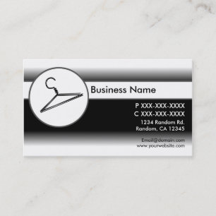 Visitenkarten für Schwarz-weiße Kleiderbügel Visitenkarte