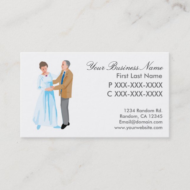 Visitenkarten für Senior Dance Paar Visitenkarte (Vorderseite)