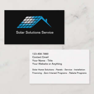 Visitenkarten für Solar-Heimlösungen Visitenkarte