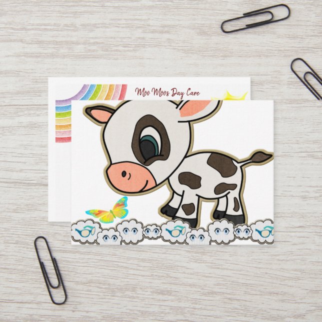 Visitenkarten für Tagespflege, Visitenkarten Visitenkarte (Vorderseite/Rückseite Beispiel)