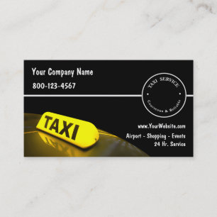 Visitenkarten für Taxiunternehmen neu Visitenkarte
