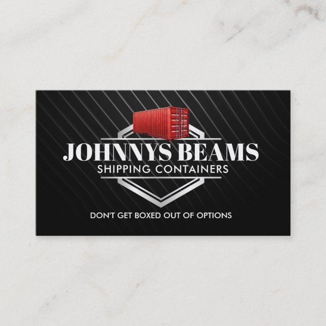 Visitenkarten für Versandbehälter Visitenkarte (Vorderseite)