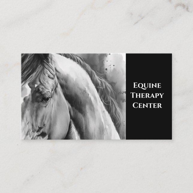 Visitenkarten für Wasserfarben, Schwarz und Weiß Visitenkarte (Vorderseite)