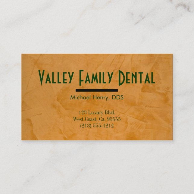 Visitenkarten für Zahnärzte Visitenkarte (Vorderseite)