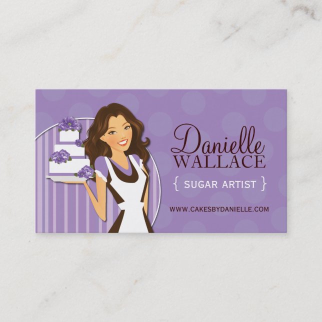 Visitenkarten für Zuckerkünstler Visitenkarte (Vorderseite)