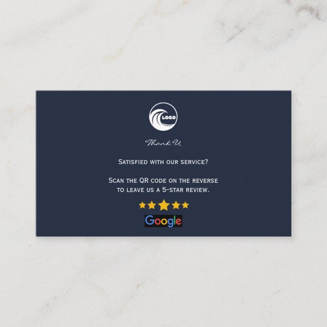 Visitenkarten Google Bewertungen QR-Code-Link Visitenkarte (Vorderseite)