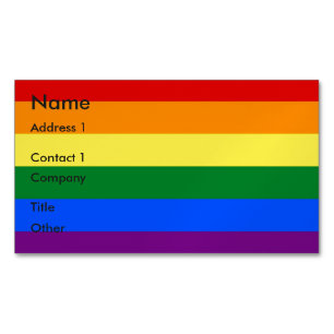 Visitenkarten-Magnet mit dem Flag "Stolz" für LGBT Magnetische Visitenkarte