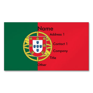 Visitenkarten-Magnet mit der Flagge Portugals Magnetische Visitenkarte