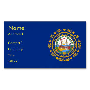Visitenkarten-Magnet mit Flag New Hampshire Magnetische Visitenkarte