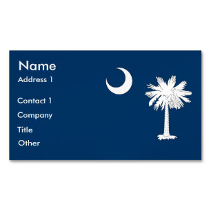 Visitenkarten-Magnet mit Flag South Carolina Magnetische Visitenkarte