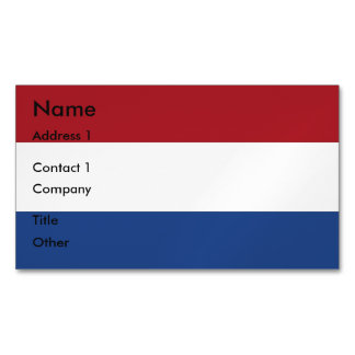 Visitenkarten-Magnet mit Flagge der Niederlande Magnetische Visitenkarte