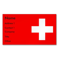 Visitenkarten-Magnet mit Flagge der Schweiz