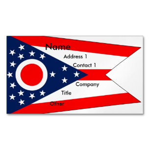 Visitenkarten-Magnet mit Flagge des Ohio-Staat Magnetische Visitenkarte