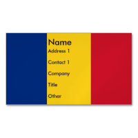 Visitenkarten-Magnet mit Flagge Rumäniens