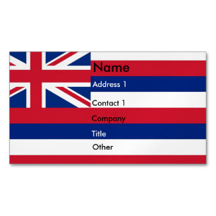 Visitenkarten-Magnet mit Flagge von Hawaii Magnetische Visitenkarte