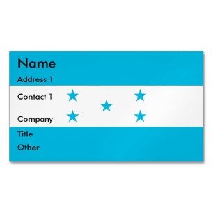 Visitenkarten-Magnet mit Flagge von Honduras Magnetische Visitenkarte